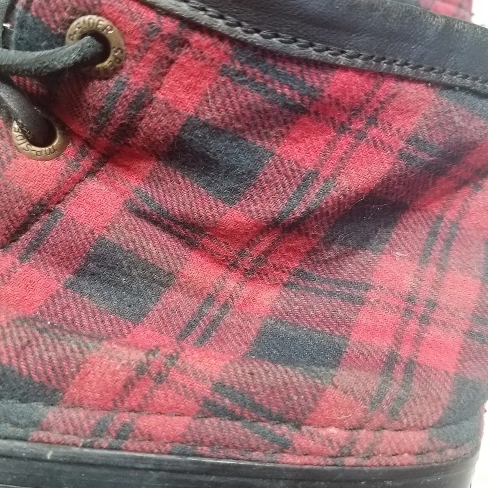 Sperry Red Black Plaud Waterproof Duck Boots Size 8